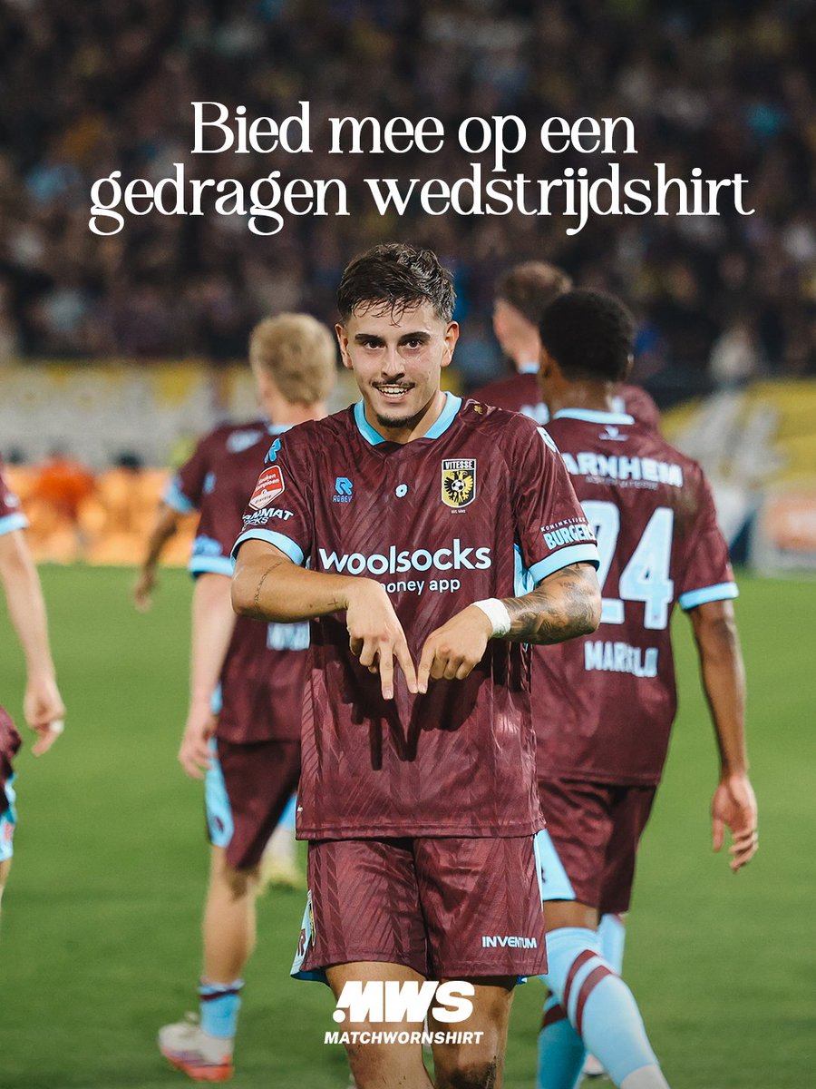 MijnVitesse's tweet photo. Bied mee op de gedragen wedstrijdshirts van #VITJPS! 👕 

https://t.co/zckNrQ1JW8 https://t.co/8dPecgyyX8