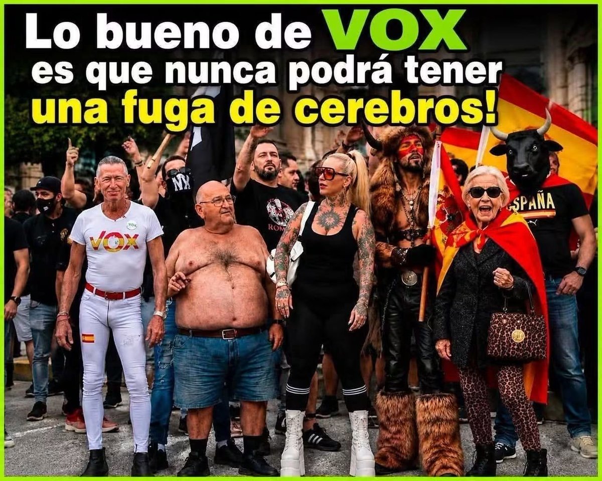 PatosoSmithi's tweet photo. @Santi_ABASCAL Hay que ilegalizar a los GANDULES generadores de odio, no aportan nada.

Fascistas a su puñetera casa! https://t.co/mjMmTEMe7b