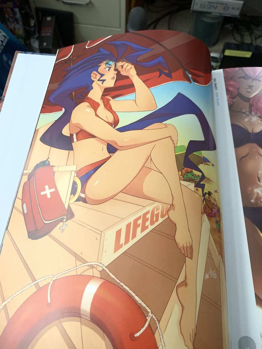 GundamStarForce's tweet photo. Poison, Rose in Street Fighter Swimsuit illustration special  1 . Thank you Udon Entertainment Company. 💖💖💖💟💟💟💟 https://t.co/xRMKMrFAe8