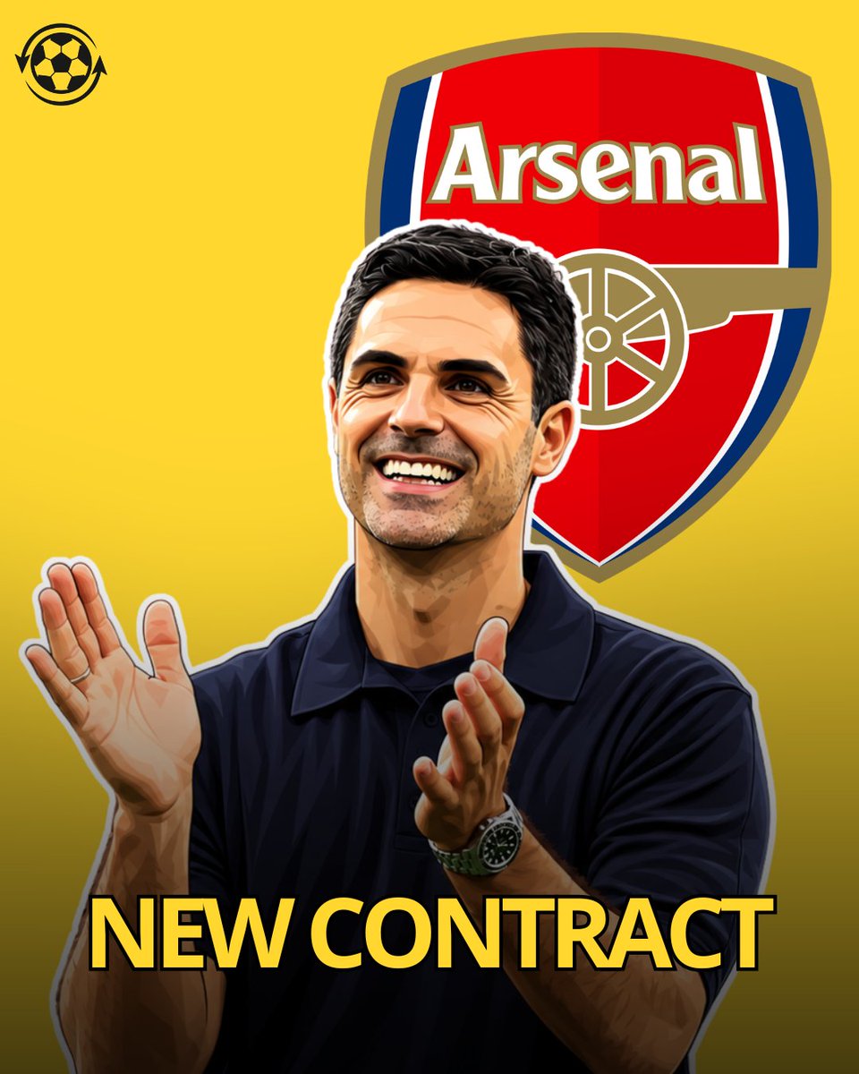 DeadlineDayLive's tweet photo. 🚨 Mikel Arteta has reached an agreement to sign a new and improved contract with Arsenal. 🇪🇸✍️

The new deal is expected to take Arteta beyond 10 years in charge of the Gunners. 

(Source: @SamiMokbel_BBC) https://t.co/H3te8W8zKe