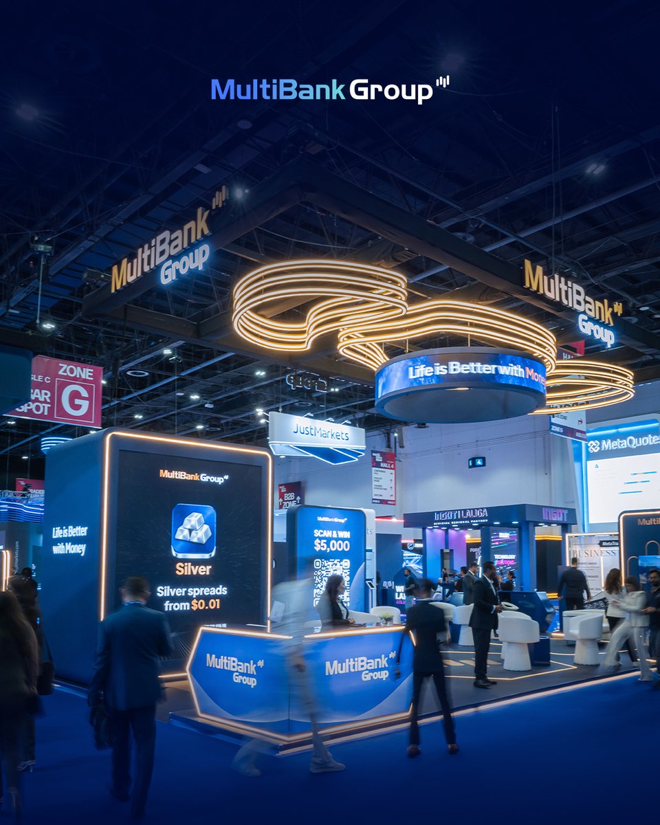 multibankgroup's tweet photo. Day 1 is well underway at Forex Expo Dubai 2026, and the energy at the Dubai World Trade Centre is great! 🙌
The MultiBank Group team is on the floor today and tomorrow, meeting and speaking to traders and partners from all over the world.
There is still time to catch us today.
We're at Hall 4, Booth 150 until 18:00.
Come by and say hi!