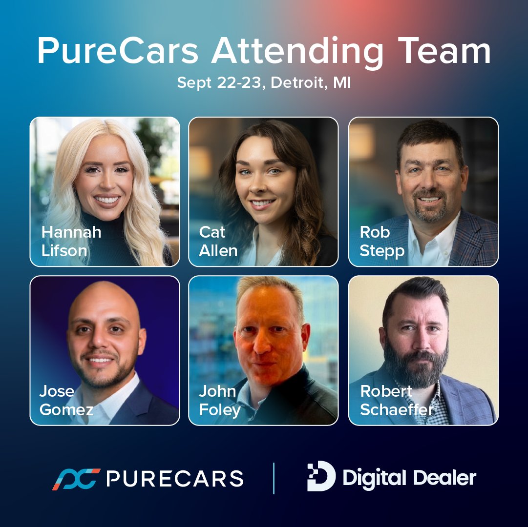 PureCars's tweet photo. Digital Dealer, Detroit! 🚗

We’re here and ready to connect. Stop by PureCars booth #415 to see how smarter data, marketing, data mining and AI can help your dealership find more opportunities and drive more results.

Come say hi! https://t.co/k80QvTNVnK