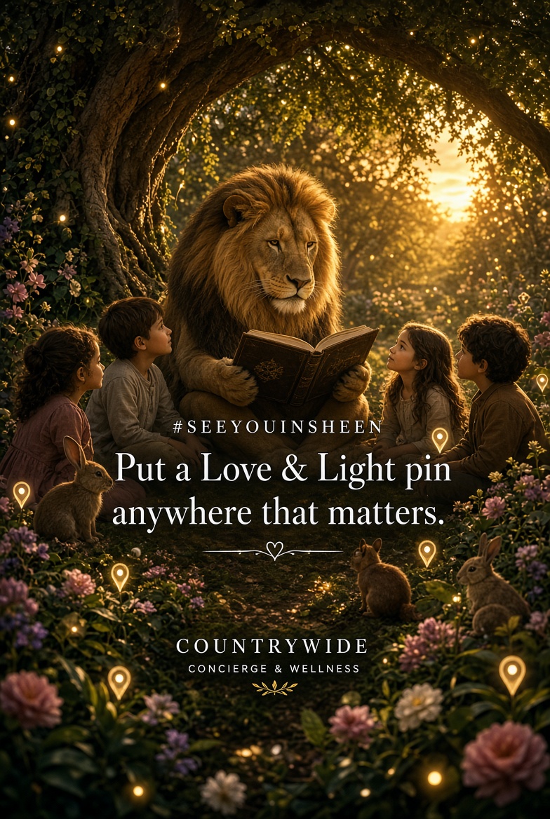 ConciergeWellns's tweet photo. Put a Love &amp; Light pin anywhere that matters.

Countrywide Concierge &amp; Wellness: free and pay-what-you-can help with life and money stuff. Soft invite. Plain talk.

When you are ready: https://t.co/bCtSwylAOl

#SeeYouInSheen https://t.co/Cx7S8GygBB