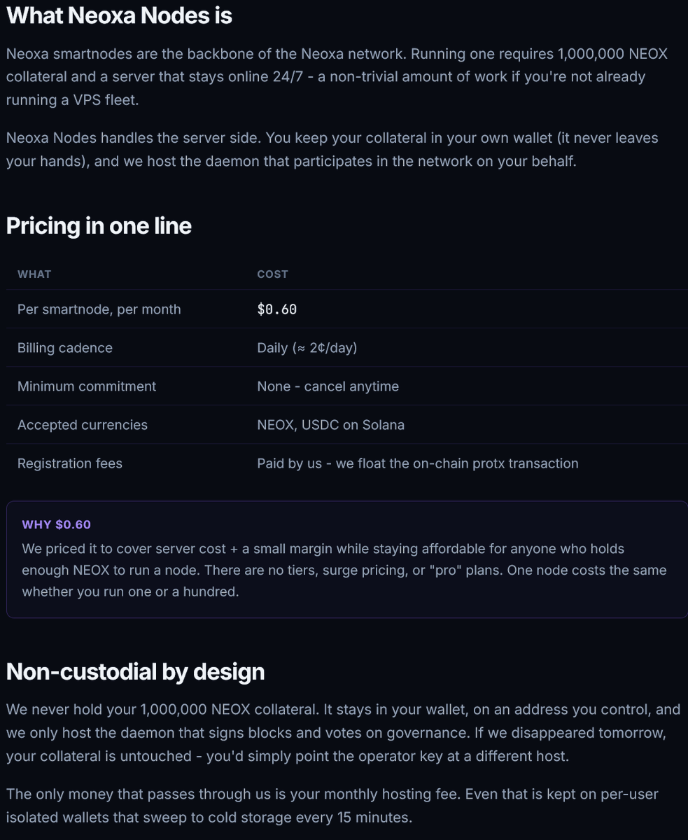 fldammy's tweet photo. https://t.co/0fgdOY7JI5 offers cheap and easy hosting service for your $NEOX smart nodes (master nodes) for as little as $0.60 monthly ($0.02 daily).  Running a SN gives you 1,500 $NEOX every ~3 days and voting rights.  https://t.co/bPXJYOx61o https://t.co/aNMH4zCkl8