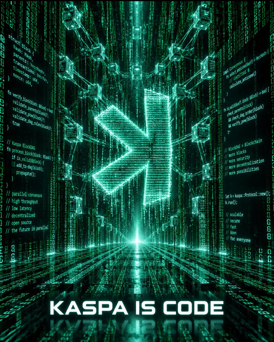 neonposters_au's tweet photo. Kaspa isn’t just another cryptocurrency. it’s a powerful codebase built to redefine money. ⚡
#Kaspa #KAS #BlockDAG #ProofOfWork #Crypto #Blockchain #Decentralization #DigitalMoney #OpenSource #FutureOfFinance https://t.co/ZAGW8J3Jt4
