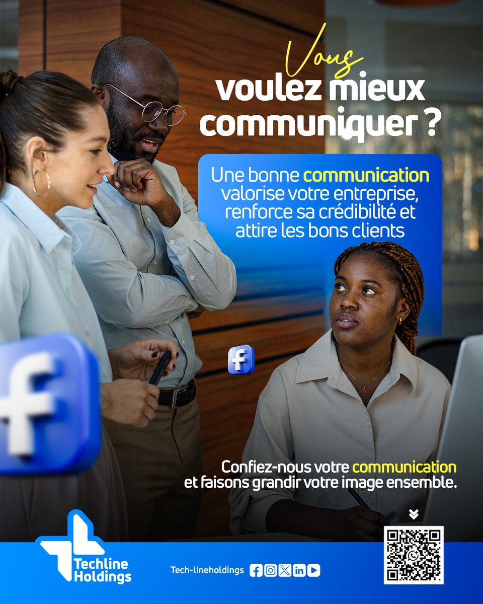 services347271's tweet photo. 📢 VOUS VOULEZ COMMUNIQUER MIEUX ?

Alors, ne laissez plus votre communication au hasard. 🎯
Vous avez quelque chose à dire. Nous savons comment le faire entendre. 🚀

📞 +243 974 227 653
📧 secretariat@tech-lineholdings.com

#TechLineHoldings #Communication #Marketing #Publicité https://t.co/6RZEN8apbU