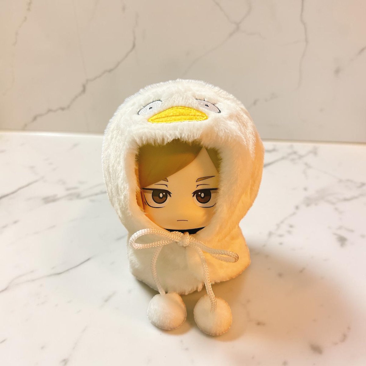 private_mayo's tweet photo. え、るかっぷポンチョのエリザベス
可愛い。（七海に試しに被ってもらった）
桂のるかっぷ買うべきかな… https://t.co/bUdfcz35QS