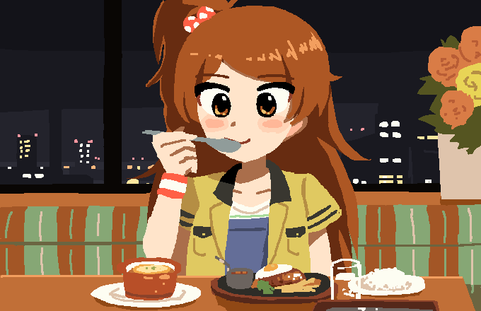pxllb's tweet photo. 大神環さんとハンバーグ https://t.co/TYFstF42WH