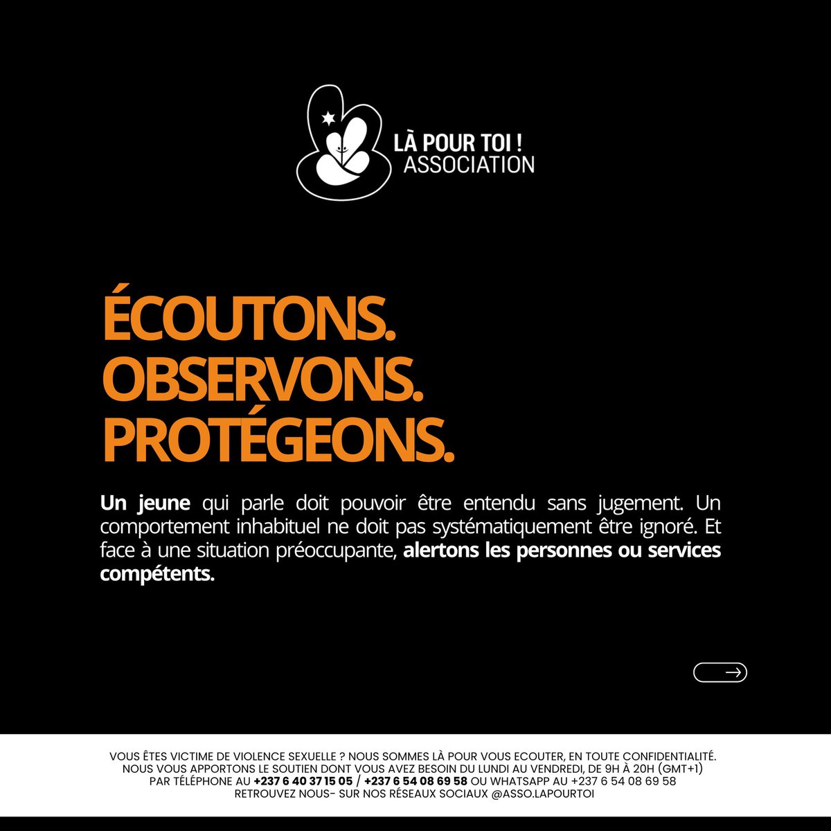 LapourtoiCm's tweet photo. Un autre drame. Une autre enfance brisée. Jusqu’à quand ?

#lapourtoi! #osonsenparler #droitsdelenfance #protectionenfance https://t.co/TPharkWgec