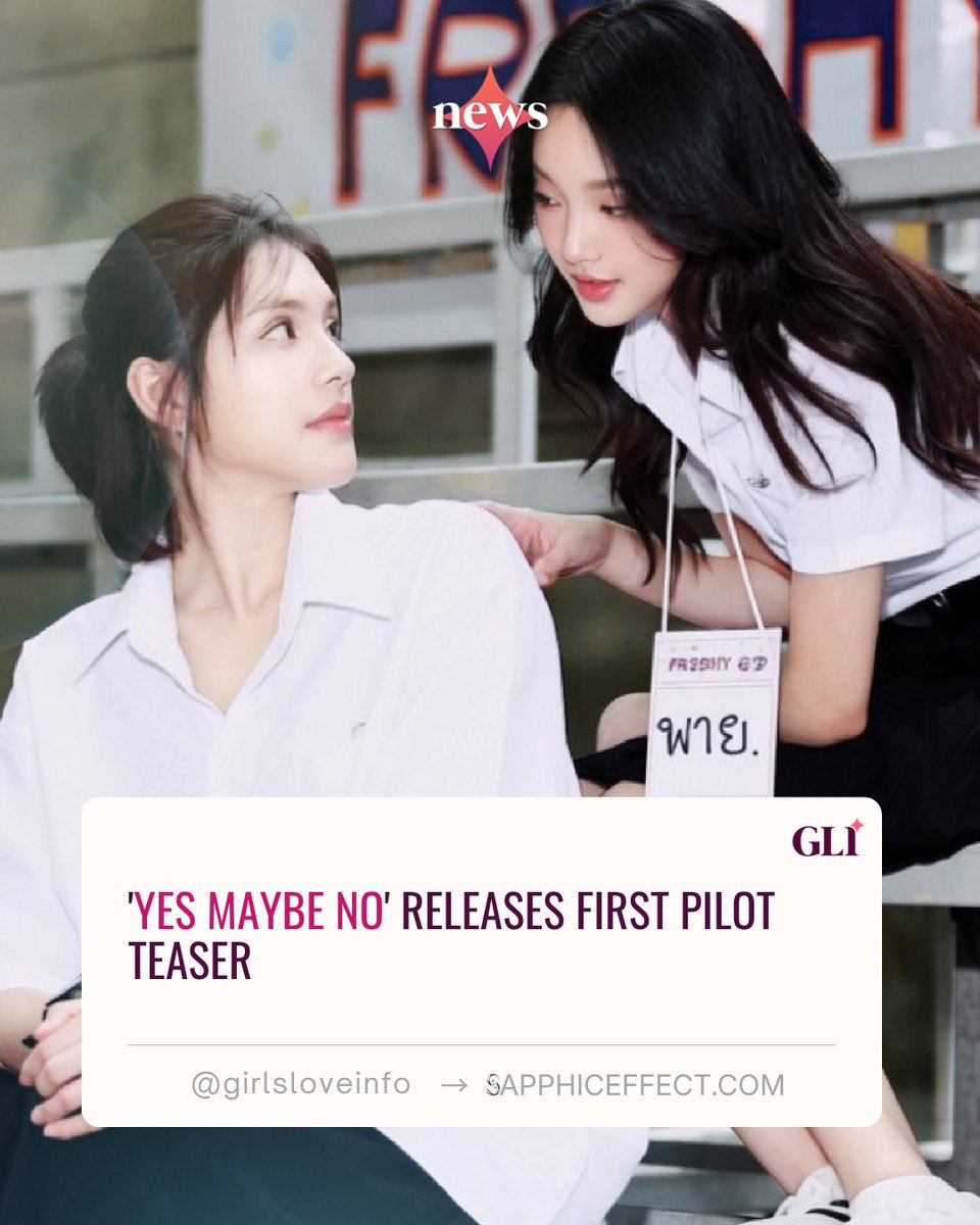 girlsloveinfo's tweet photo. The first pilot teaser for #YesMaybeNo is here! 💕 

#TanZanook give us our first proper look at Pat and Pie in Kongthup Production's new Thai GL adaptation.

🔗 Watch now https://t.co/V4mOXNyOiM

[@tan_thanatcha | @nnreaaa | @YesMaybeNoOFC | @KongthupsPdc]

#GirlsLove https://t.co/NmkfAWBiz2