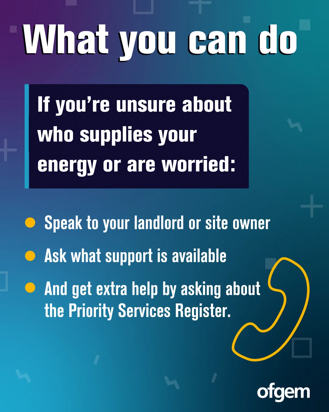 What you can do