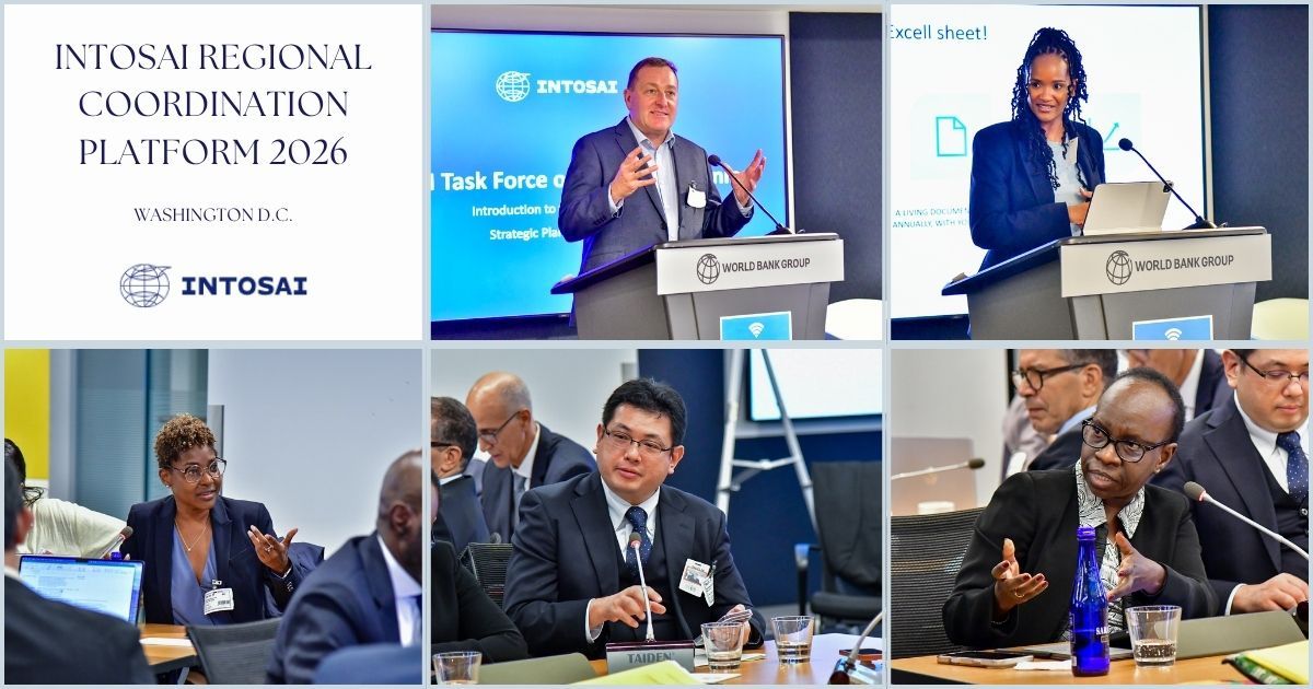 INTOSAIJournal's tweet photo. The INTOSAI Regional Coordination Platform is convening in Washington D.C. this week to  strengthen coordination and collaboration between INTOSAI’s regional and global structures, with a focus on capacity development. https://t.co/YrzDUjKKhG