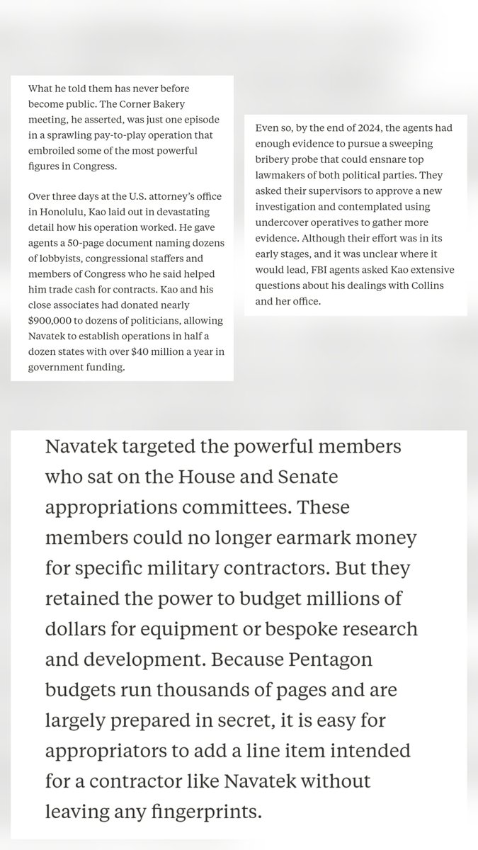 Wellstonecratt's tweet photo. Holy shit, the lawmakers who are involved in this massive pay-to-play scheme—

Appropriations: Schatz, Pryor, Durbin, Merkley, Coons, Baldwin, Peters, Shaheen, Collins, Graham, Kilmer, Clyburn, Cole.

Non-Approps: Takai, Gabbard, Hanabusa, Kahele, Estes, Horn, Wilson, Kim, Chang. https://t.co/QDjhN7XJnl