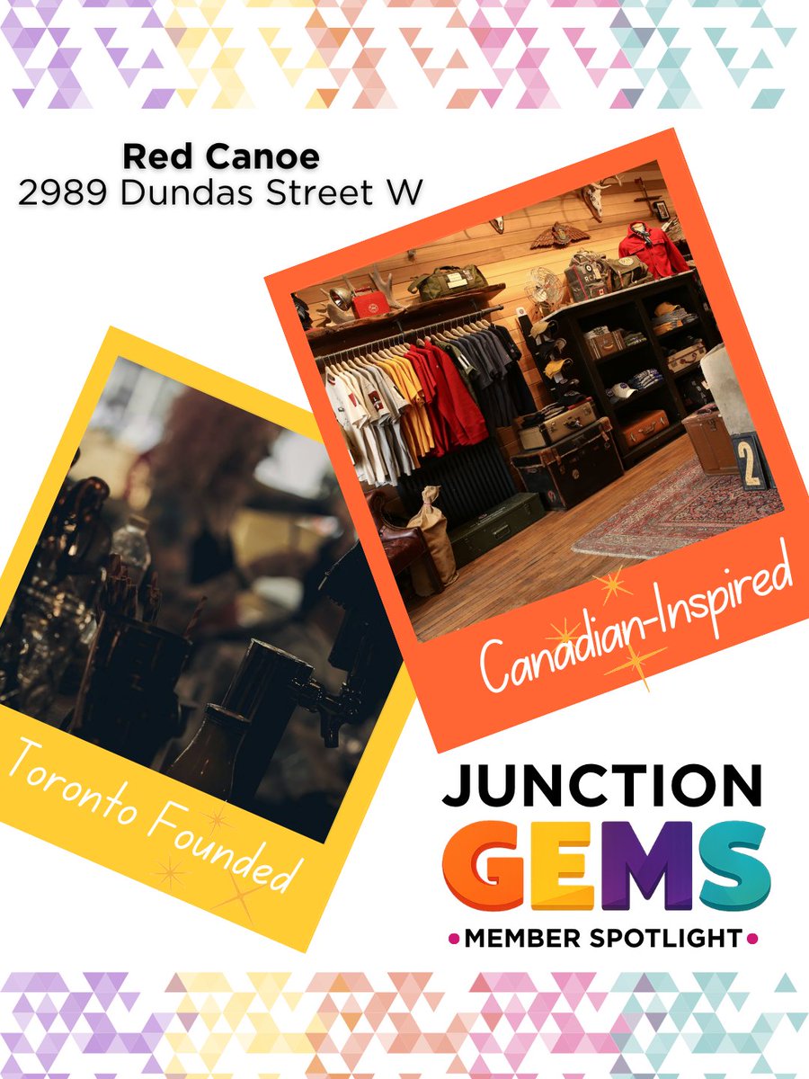 TorontoJunction's tweet photo. ✨ JUNCTION GEM: Red Canoe ✨

Inspired by Canadian aviation, adventure and heritage, Red Canoe creates apparel and accessories that celebrate stories from across North America.

📍 2989 Dundas St W

#JunctionTO #JunctionGems #MemberSpotlight #RedCanoe #ShopLocal #ShopTheJunction https://t.co/Io1cIJsyWf