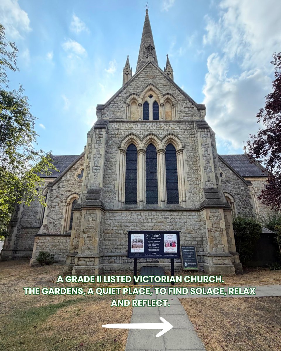 goparkslondon's tweet photo. 🥪 St John's Churchyard a quiet churchyard in Notting Hill.

📍 10 mins from Notting Hill Gate
⛪ Grade II listed church (1845)
🌳 Mature trees, quiet benches

#StJohnsChurchyard #NottingHill #LunchBreak #LondonParks https://t.co/xBC1lWy3MT