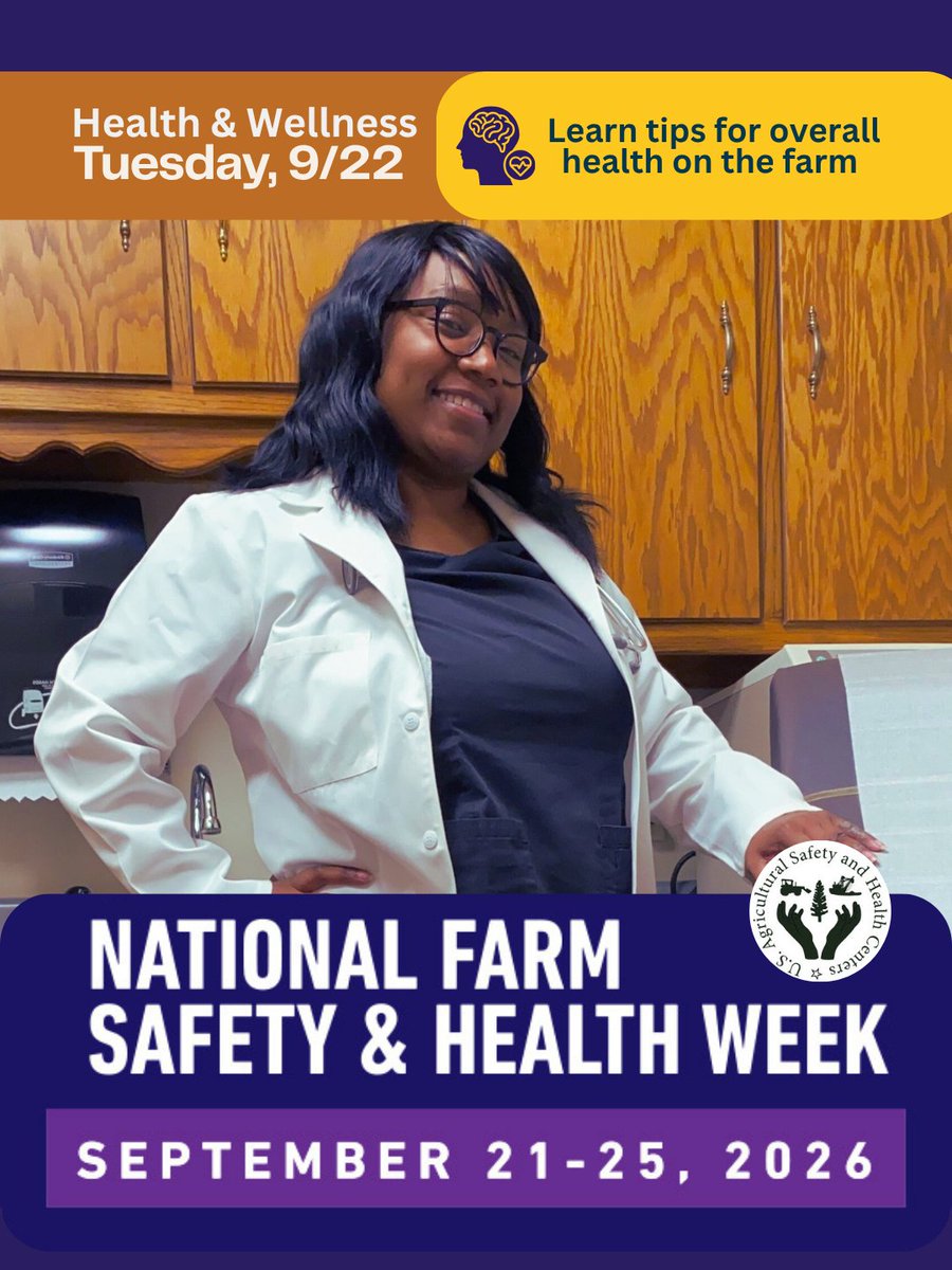 FarmMedicine's tweet photo. Heat illness can happen quickly, but it is preventable. Taking steps before, during, and after work can help protect your health and keep you safe on the job.
Download resource for practical tips when temperatures rise: https://t.co/BmC2VyXngV
#NFSHW26
#FarmSafety
#USAgCenters https://t.co/5BxR8h9BuJ