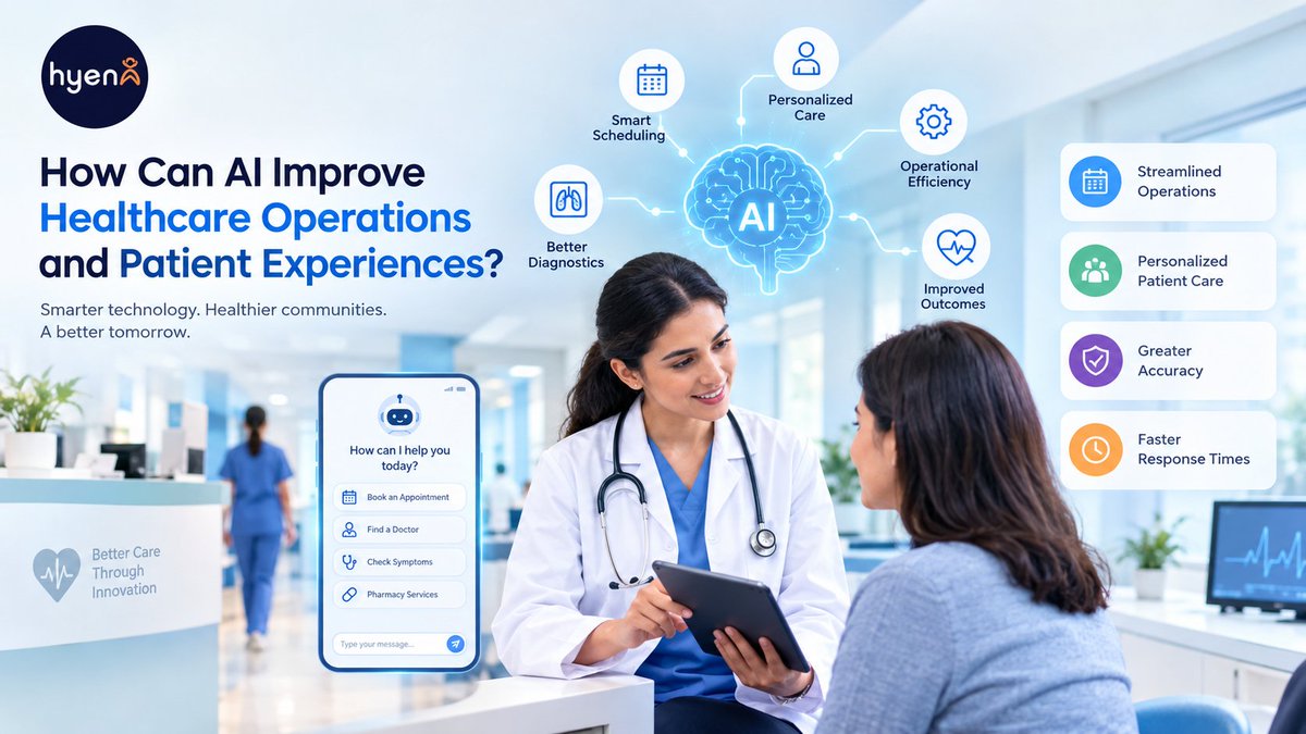 Saipriyareddii's tweet photo. 🤖 AI in Healthcare: Smarter Care, Better Outcomes

AI is transforming healthcare with personalized patient care, smarter scheduling, faster response times, and streamlined operations. 

Visit:https://t.co/jtZJYkYil7
📞 +1-571-723-0339 | 📧 sales@hyena.ai

#AIHealthcare  #AI https://t.co/9zI0QwTV5O