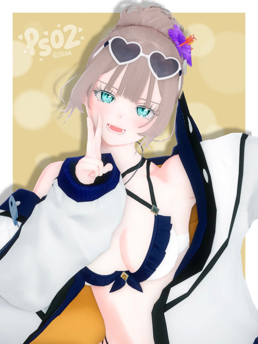 NGSyanbo6's tweet photo. 『まだまだ水着だよー！🌞』

#PSO2NGS_SS
#メンテの日じゃないけどssを貼る https://t.co/boeEx7uHnr