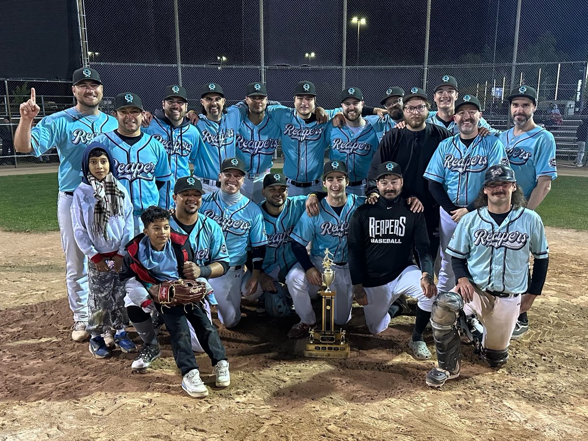 ncbl's tweet photo. NCBL Monday Playoff Result [last game of 2026]

T2-G5-FINALS Reapers 6 Black Sox 5 (Reapers win series 3-2)

Reapers win 2026 Tier 2 Championship

#ncblplayoffs https://t.co/2tNSjOrU1X