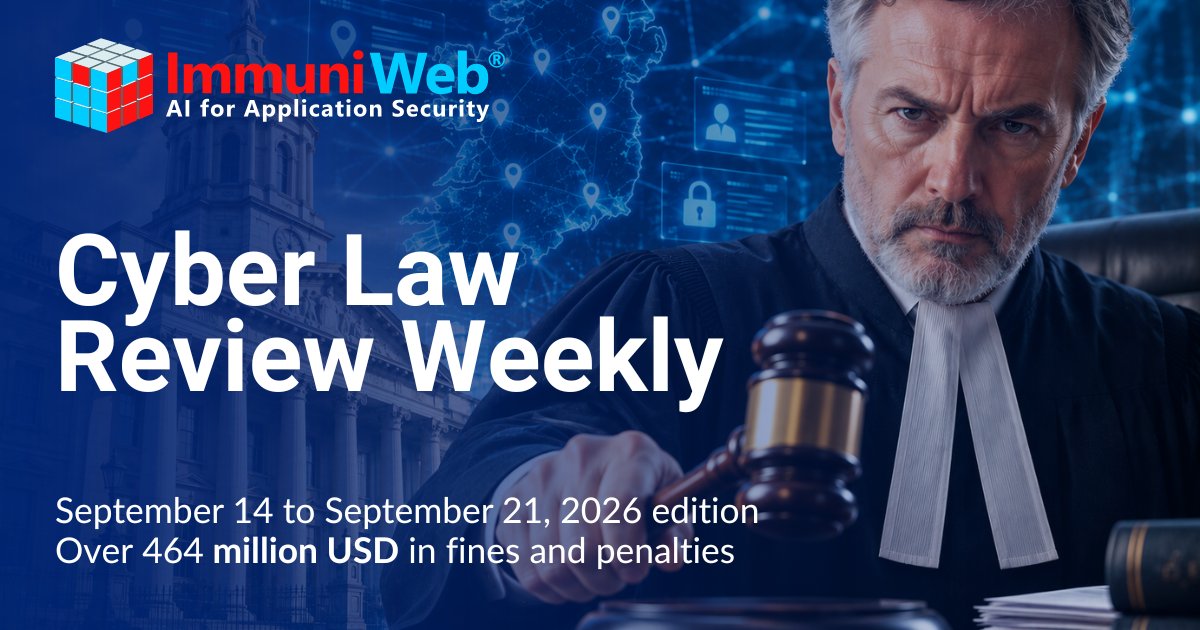immuniweb's tweet photo. ⚖️ TradeZero fined $750K over chatbot breach, Google hit with €403M Irish DPC fine over location data, Vodafone España fined €400K &amp; Miljödata penalized SEK 1.8M over Dark Web leak.
👉 https://t.co/rhRG0BIg7s
#GDPR #Privacy #CyberSecurity https://t.co/eR1Y4L2YVS