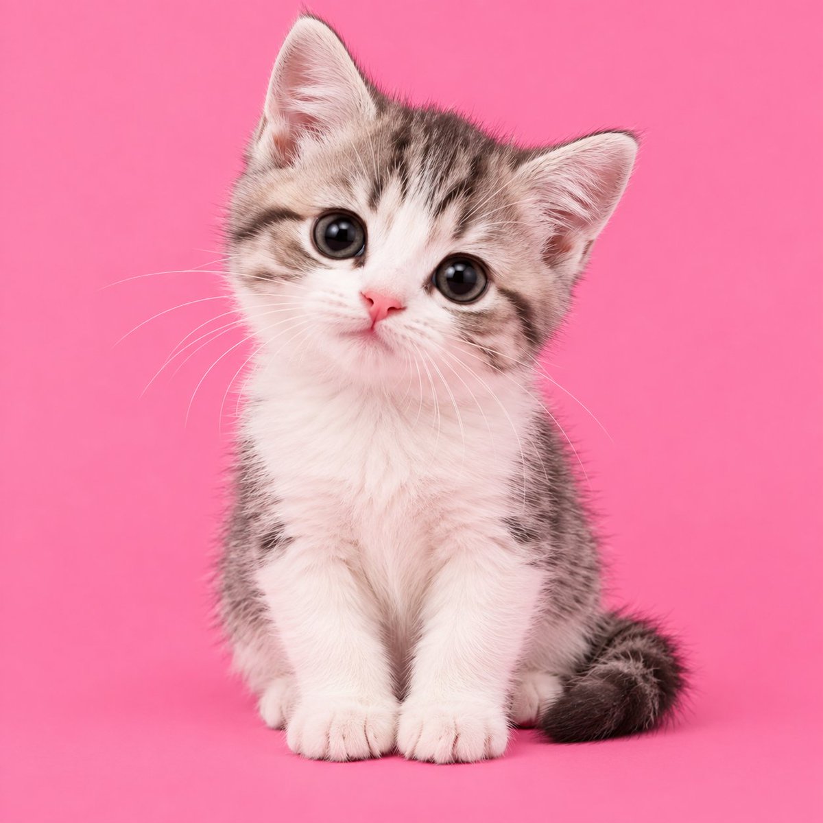 Cryptickkk's tweet photo. Meet the cat that woke up and chose pink. 🩷🐱

Cute face.
Tiny paws.
Big attitude. https://t.co/mJmLXNaFex