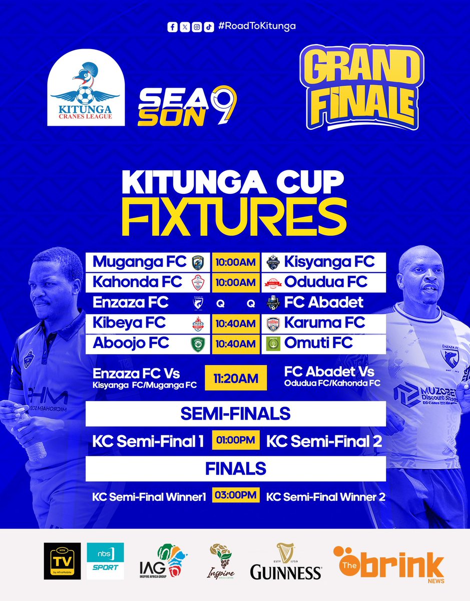 KitungaLeague's tweet photo. The draws are done and the fixtures are in !

Who do you think will win the Kitunga Cup ?

#KitungaLeague #RoadToKitunga https://t.co/bE4WnNF8oZ