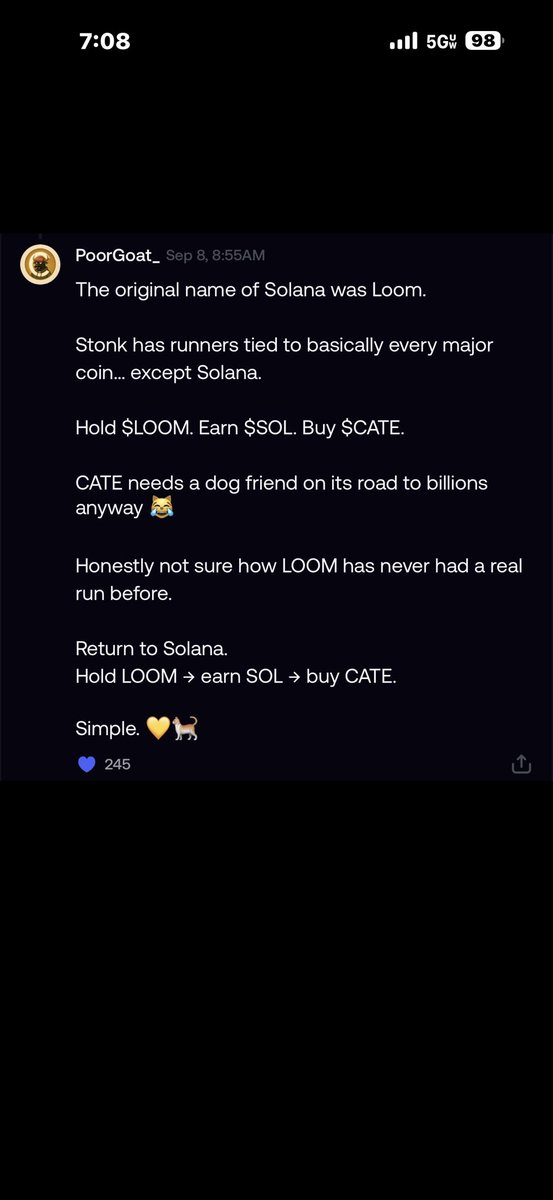 DegenDeptt's tweet photo. Why fade $LOOM when it’s @PoorGoat_ chosen dog. 
Don’t miss the rocket to the 🌖 https://t.co/M3TLiQ4oBK