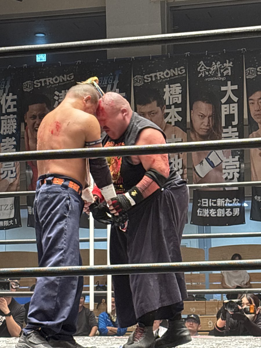 wwafc1's tweet photo. 竹田、櫻井組
「も」コールを受け、大健闘‼️
#bjw https://t.co/19HDEw3xCV