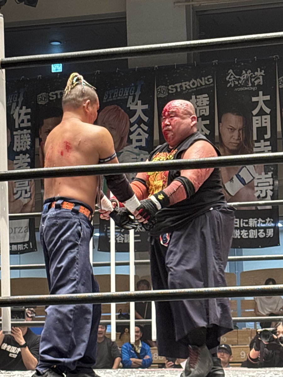 wwafc1's tweet photo. 竹田、櫻井組
「も」コールを受け、大健闘‼️
#bjw https://t.co/19HDEw3xCV