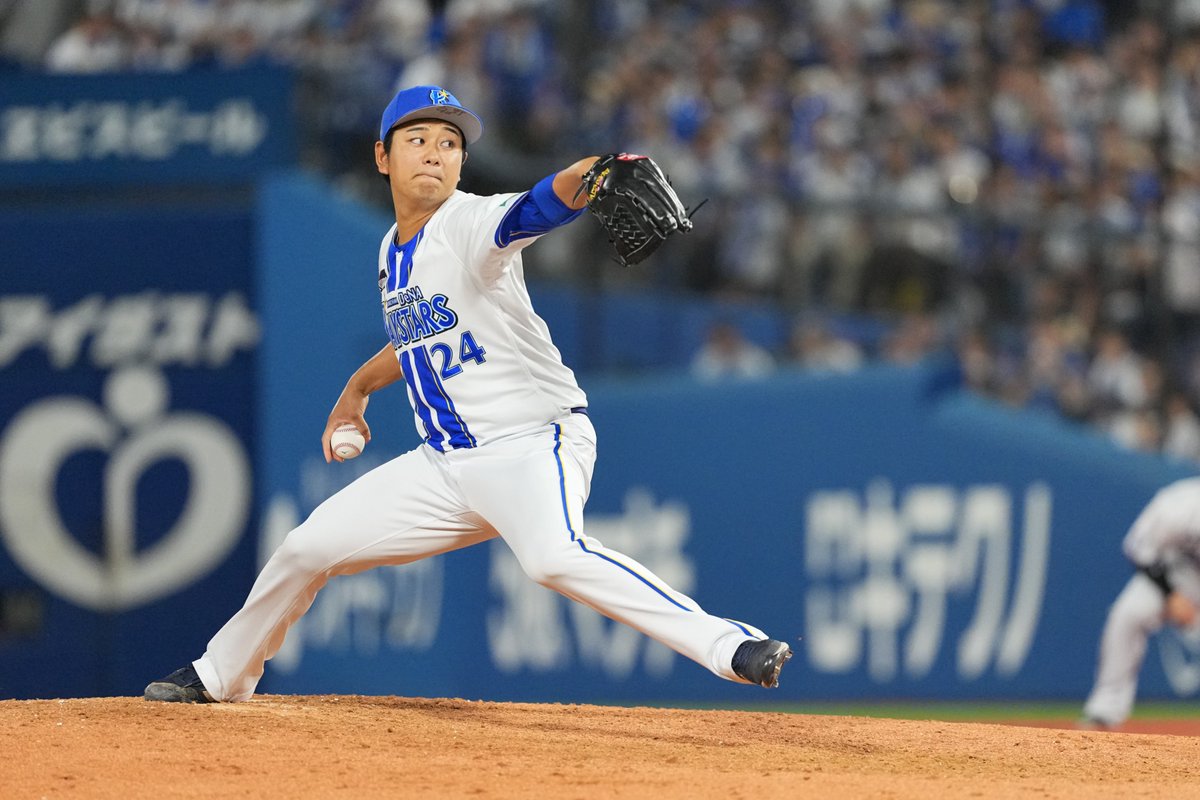 ydb_yokohama's tweet photo. 6回を #若松尚輝 選手、7回を #吉野光樹 選手が無失点で繋ぐナイスリレー✨
相手打線をゼロで封じ込め、試合の主導権を渡さない💪

7回表
DB 7 - 3 D

#限界のその先へ
#baystars https://t.co/GUYDb2uA5p
