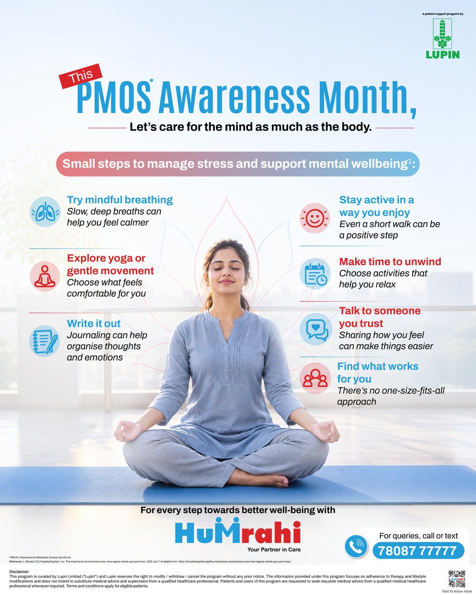 HumrahiCare's tweet photo. It’s not always just a bad day.
PMOS can affect more than physical well-being, impacting mood, motivation, sleep and concentration too.

This PMOS Awareness Month, pay attention to the changes, with Humrahi, your partner in care.🤝

🔗Link in bio | 📞Call: 7808777777

#Humrahi https://t.co/m6Cd9G0ILx
