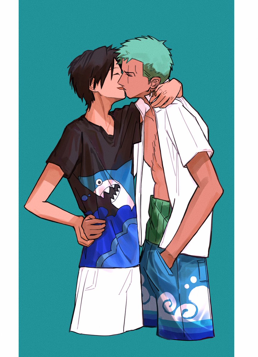 pv5_sc's tweet photo. #luzo #ルゾロ #ONEPIECE〜
我们是会穿错衣服的关系 https://t.co/DhPTcyubTD