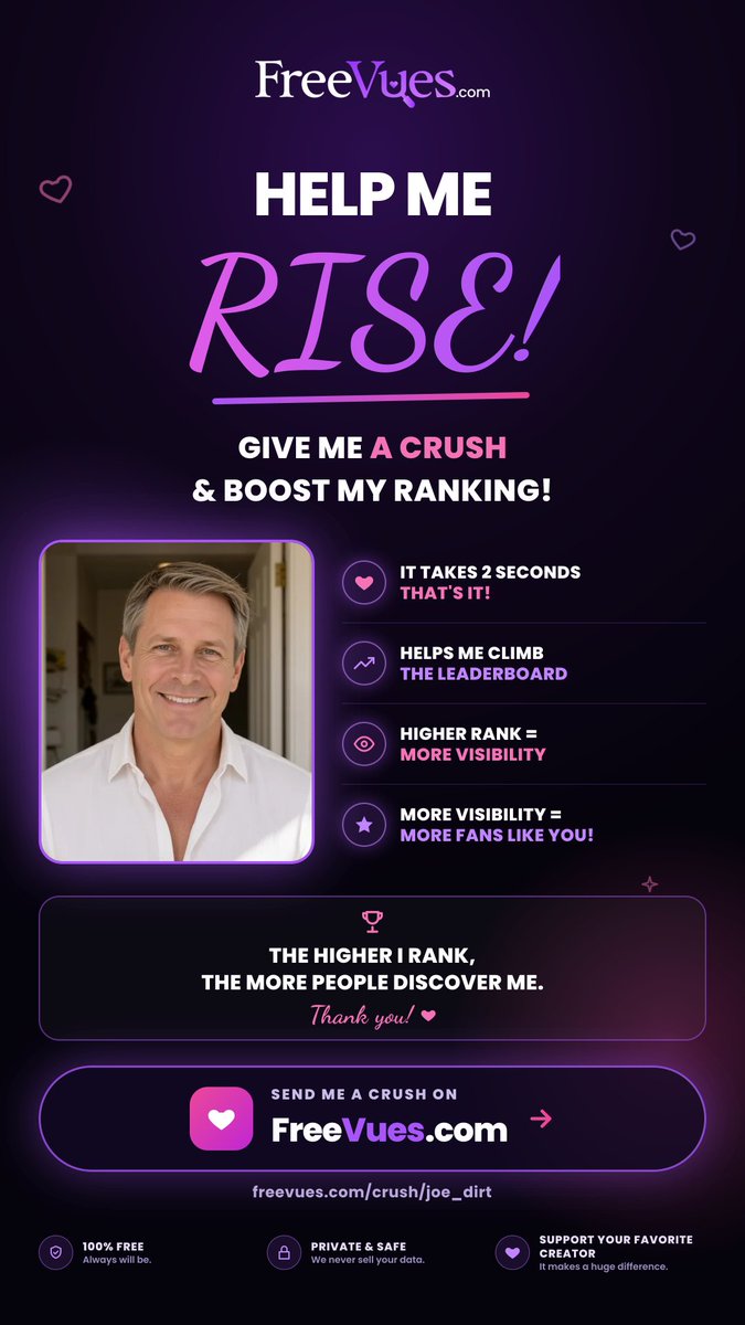 Joe_dirt501's tweet photo. Can a guy get a crush? Check me out on Freevues. 
https://t.co/l4UsIHKcSZ https://t.co/ywAfzMAjjv