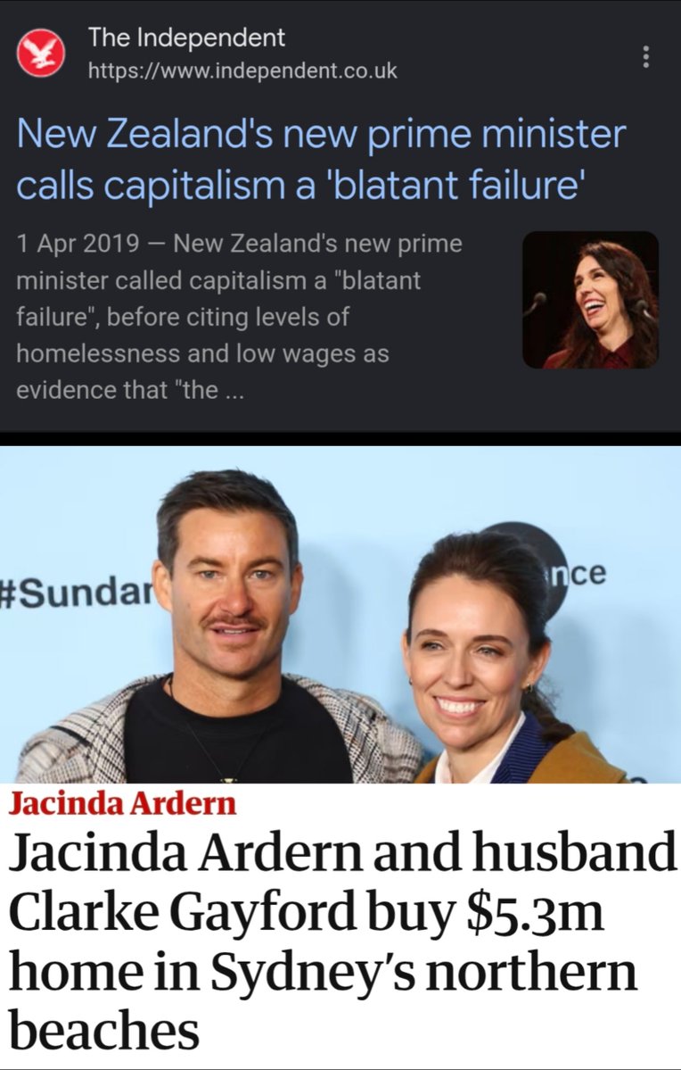 IfindRetards's tweet photo. COVID tyrant Jacinda Ardern destroyed New Zealand and now moved to Australia and just bought a $5.3m home. 

She once call capitalism a blatant failure. Looks like she's done well from it. https://t.co/fxwqrOQjPS