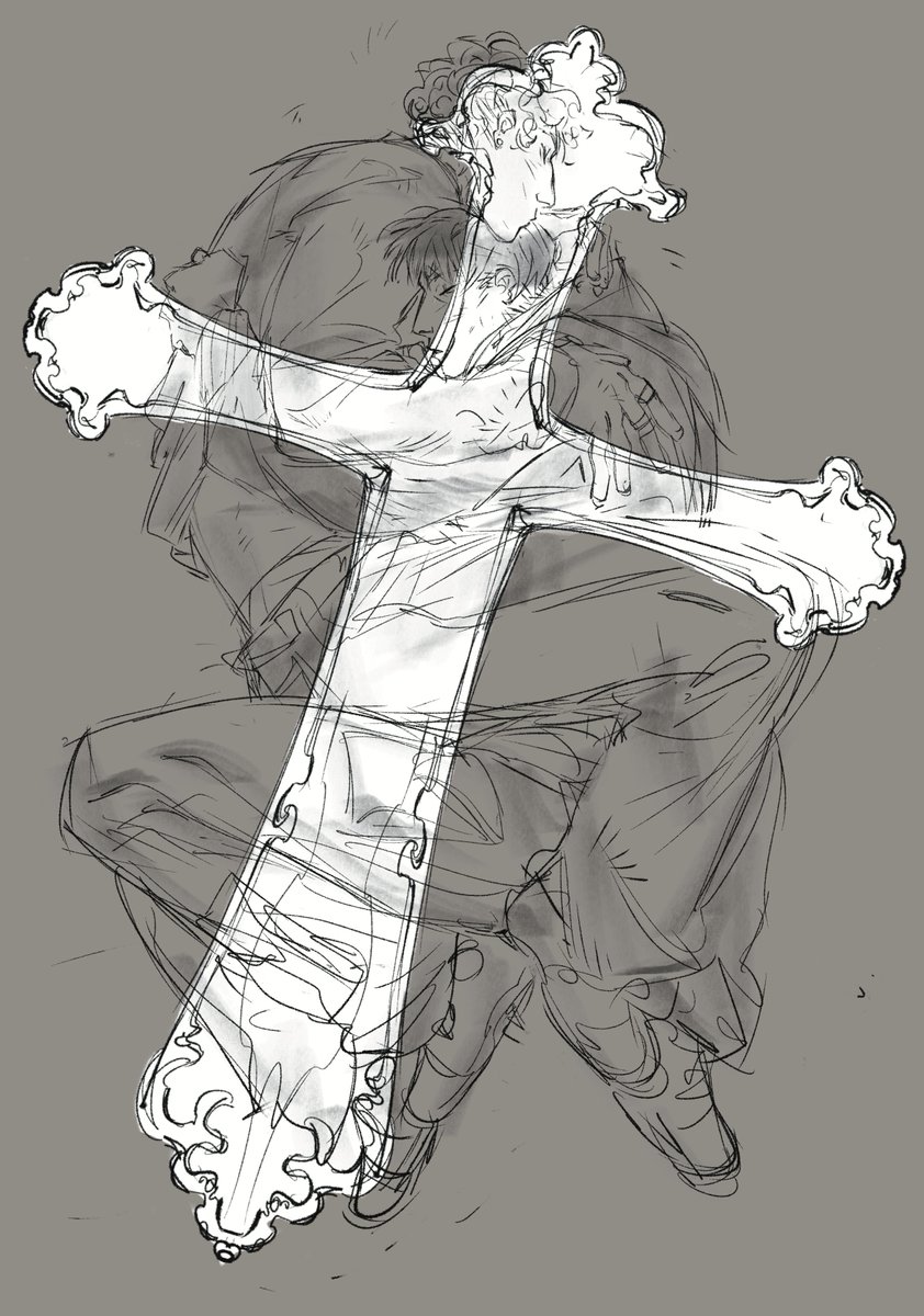 Jubigiu_u's tweet photo. Old Sketch, I made all my friends watch this movie 
#leviticus #ryanaim https://t.co/TghWE19N3e