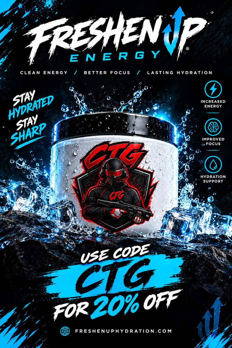 CTGFPS's tweet photo. We are getting very close to our own flavor at @DrinkFreshenUp 

Use code CTG at check out and save 20% 

A brand that cares and all about locking in!

Keep focused with the cleanest energy around! Link in comments! https://t.co/1c7kMQ6hqE