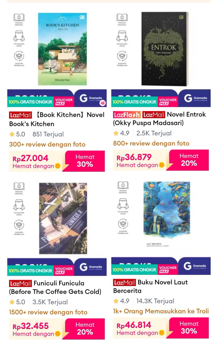 stuffbyna's tweet photo. Saran bacaan yg ringan dong guys.. aku lagi baca entrok dan kalo abis ini baca korpus uterus kayaknya ga kuat deh😭🤣 kebetulan lagi punya vocer jadi mau beli buku lagii aja deh wkwk https://t.co/TmHueaFleN