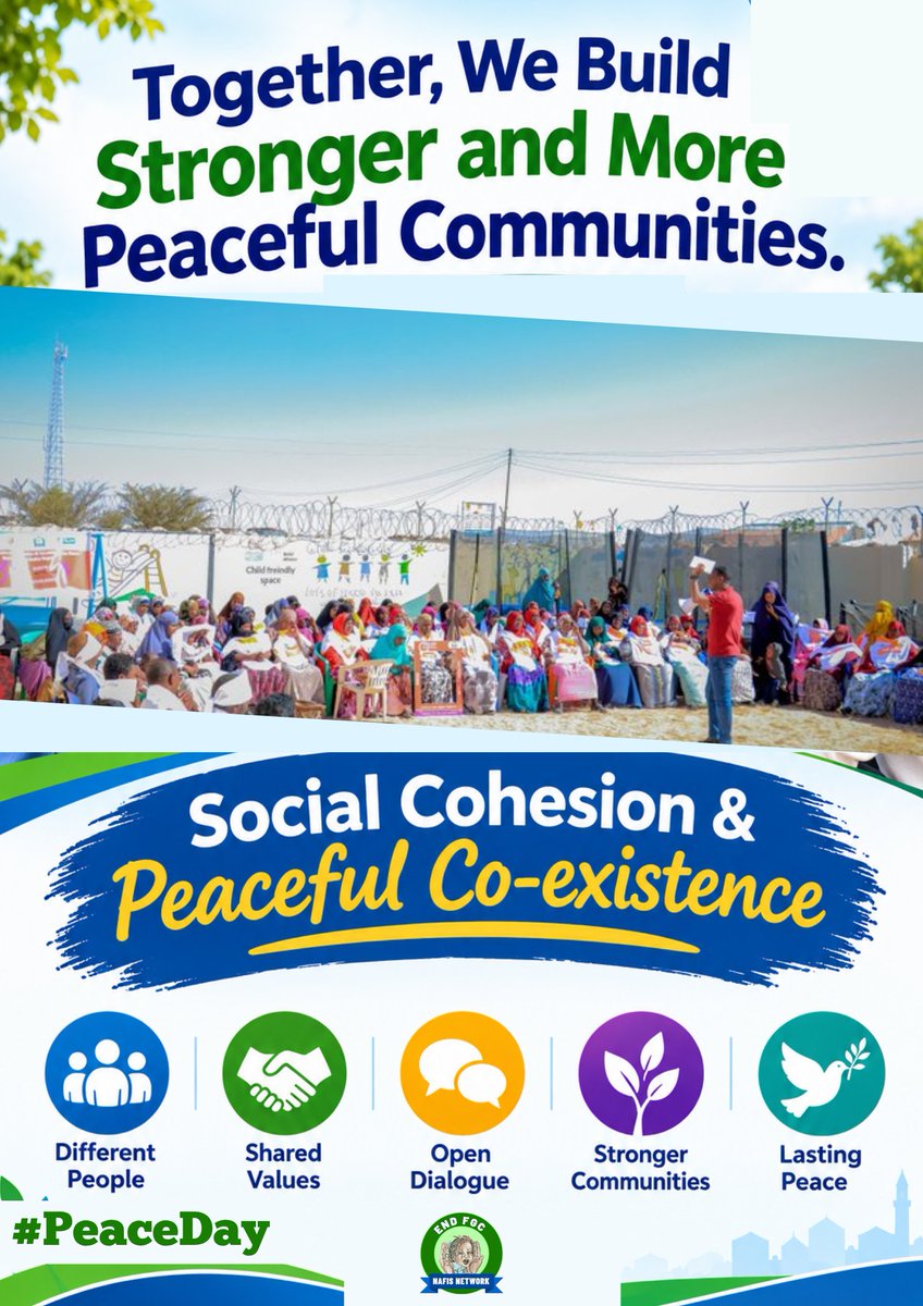 NAFIS_NETWORK's tweet photo. This #InternationalDayOfPeace, 🕊️Peace Helps Women and Girls Learn, speak, and Thrive Without Fear.

#PeaceDay #SHG https://t.co/YJ517LNPZs