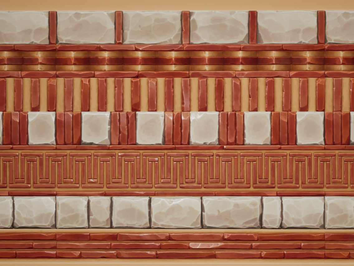 artonaut_13's tweet photo. worked on this pbr handpainted trimsheet recently... inspired by patterns in Byzantine churches
#3dart #ue5 #gameart #handpaint #stylized https://t.co/WrBqc2SpnV