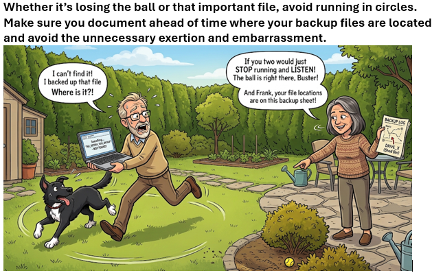 larryp_IT's tweet photo. Pets #Cybersecurity tips 14 of 15; finding yourself running in circles, like a pup looking for its favourite ball? Avoid it by carefully noting down where your backups are stored ahead of time. https://t.co/0rfFNts1VC https://t.co/qas1OdhM0V
