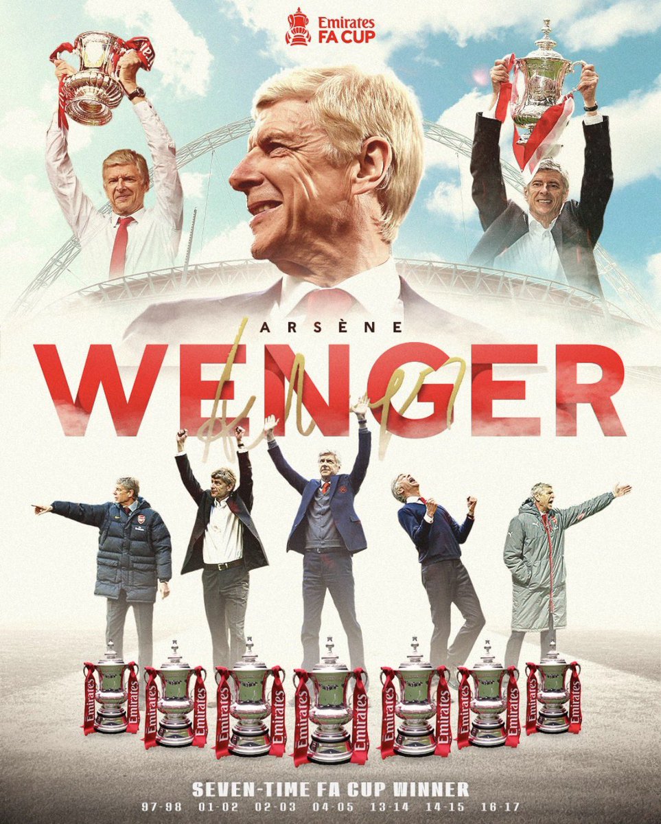 KH14x_'s tweet photo. بعد 30 عامًا على يومٍ تاريخي في تاريخ آرسنال ❤️

في مثل هذا اليوم عام 1996، تم الإعلان عن تعيين أرسين فينغر مدربًا لآرسنال. ليصبح لاحقًا المدرب الأكثر تتويجًا بكأس الاتحاد الإنجليزي في التاريخ، بعدما حقق البطولة 7 مرات 🏆 https://t.co/z0BYYZgKCG