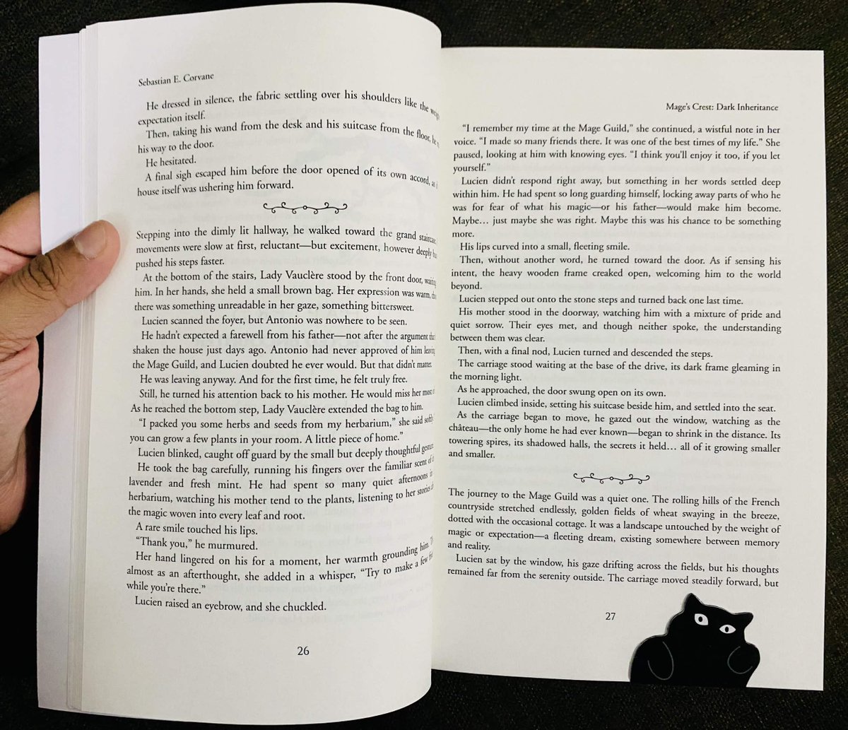 SebastianECorv's tweet photo. Seeing Mage’s Crest: Dark Inheritance in a reader’s hands never gets old. 🖤

Thank you for sharing these beautiful photos. It means more than you know.

#MagesCrest #DarkFantasy #IndieFantasy https://t.co/J6UorMWLbb