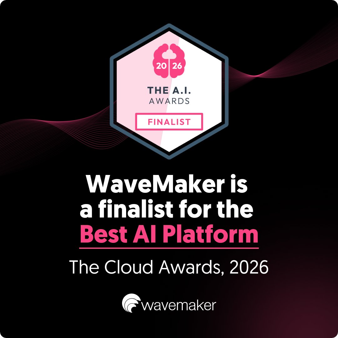 WaveMaker's tweet photo. WaveMaker is a finalist in The A.I Awards, for the Best AI Platform, 2026. Learn more about our platform at https://t.co/plyMrTjgyb

👏 Congratulations to all the finalists. The full list can be viewed here: https://t.co/DohWaqbg2w
#AgenticAI #Appdevelopment #Deterministiccode https://t.co/OEF9N3pH6R
