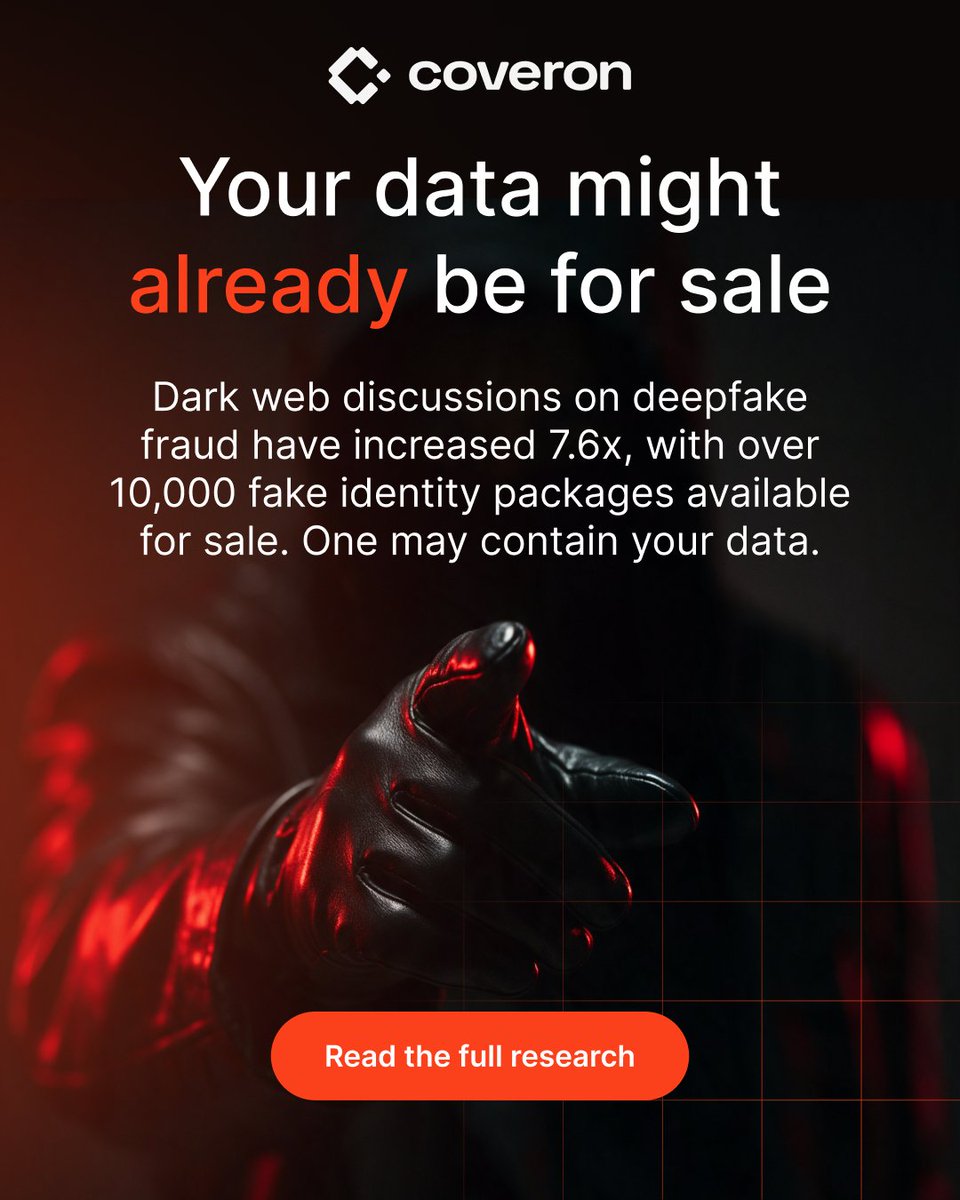 CoveronGlobal's tweet photo. And guess who gets stuck with the ruined credit and debt? You.

This is called synthetic identity fraud, and it’s happening to millions of Americans. Scammers can buy everything they need for a couple hundred dollars on the dark web to build a synthetic person. https://t.co/NuU40zXVmN