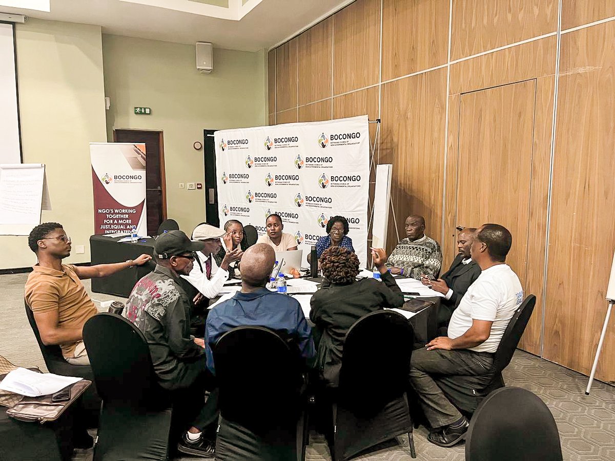 UNHCRSouthernAF's tweet photo. Progress towards ending statelessness requires strong laws and collective action.

In Gaborone, @Refugees, @BOCONGO2  and @ohchr_sa are bringing civil society together for a three-day consultation supporting Botswana’s consideration of accession to the 1961 Convention on the Reduction of Statelessness.

The discussions will help shape a Civil Society Position Paper, including recommendations on safeguards against statelessness.

#EndStatelessness