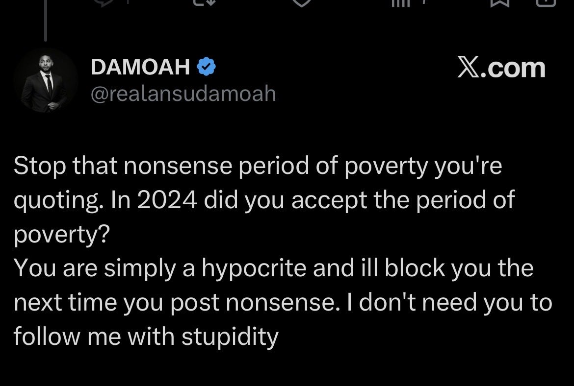 AmoakowaaSusan's tweet photo. @realansudamoah you are very stupid if you think everyone who has an opinion wears a political lens. https://t.co/eVW0TDyy7e