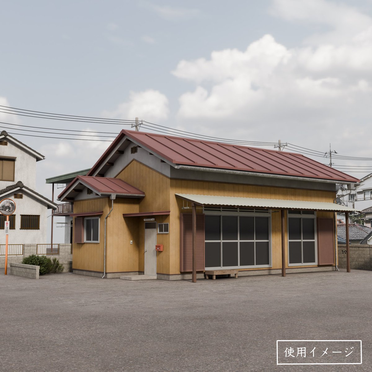 chashiro_3dcg's tweet photo. 平成初期の住宅街・建物4棟の3DモデルをBOOTHにて販売開始しました！
FBX / Blender / Unityに対応しています。
https://t.co/IpEyjBSN0w

#blender #b3d #3Dモデル https://t.co/HkthGaIZMs