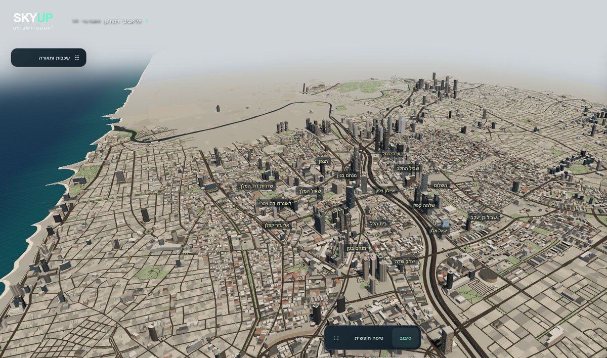Tomask73's tweet photo. We're building a 3D model of the city our offices sit in. Real footprints, real heights, our buildings modelled from actual photographs of them.

Not a rendering for a brochure. A live map where every floor eventually carries its own data — who's in it, until when, what's empty.