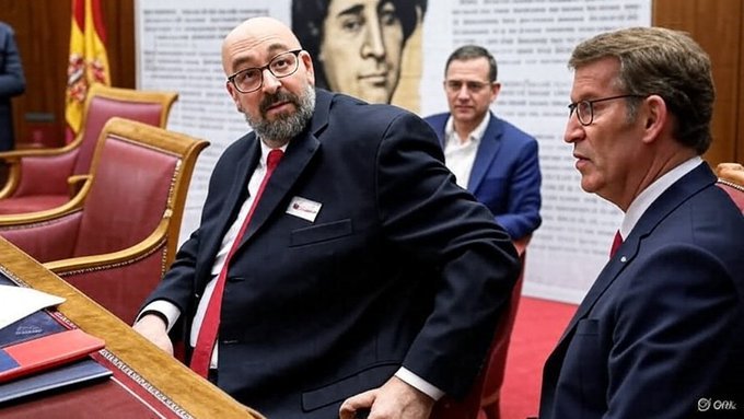 GermanGorraiz's tweet photo. ¿Llegó el PP a un acuerdo con Koldo García?
Según apareció en varios medios, existía material incautado a  Koldo que involucraba tanto a cargos del PSOE como del PP.  Sin embargo, los audios que podrían involucrar a Feijóo y a Tellado nunca vieron la luz. 
¿Hubo trato con Koldo? https://t.co/lEWNgIherQ