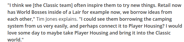 kaedabesta's tweet photo. "I would love some day to maybe take player housing and bring it into the Classic world." 

Thoughts? https://t.co/2PmcIhe6Yb